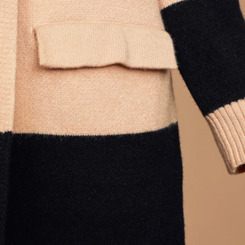 Color Block Cardigan Sweater - Picture 3 of 4